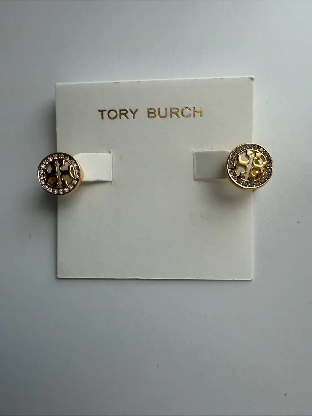Tory Burch Reversible Green Enamel and Crystal GoldTone Icon Circle Earrings